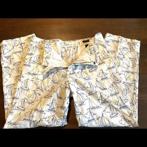 Lilly Pulitzer via Palm Beach men’s white dress pants sail boats 36 x 32 RARE